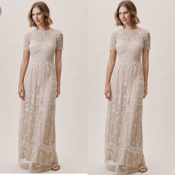 BHLDN Ruby Dress Beaded Gown - Picture 1 of 8